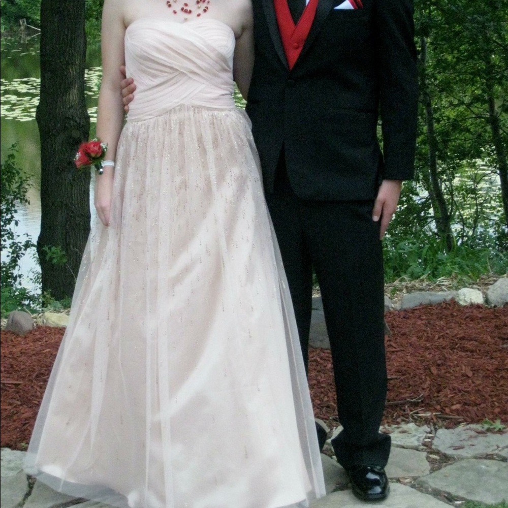 Adrianna Papell Nude Prom Dress